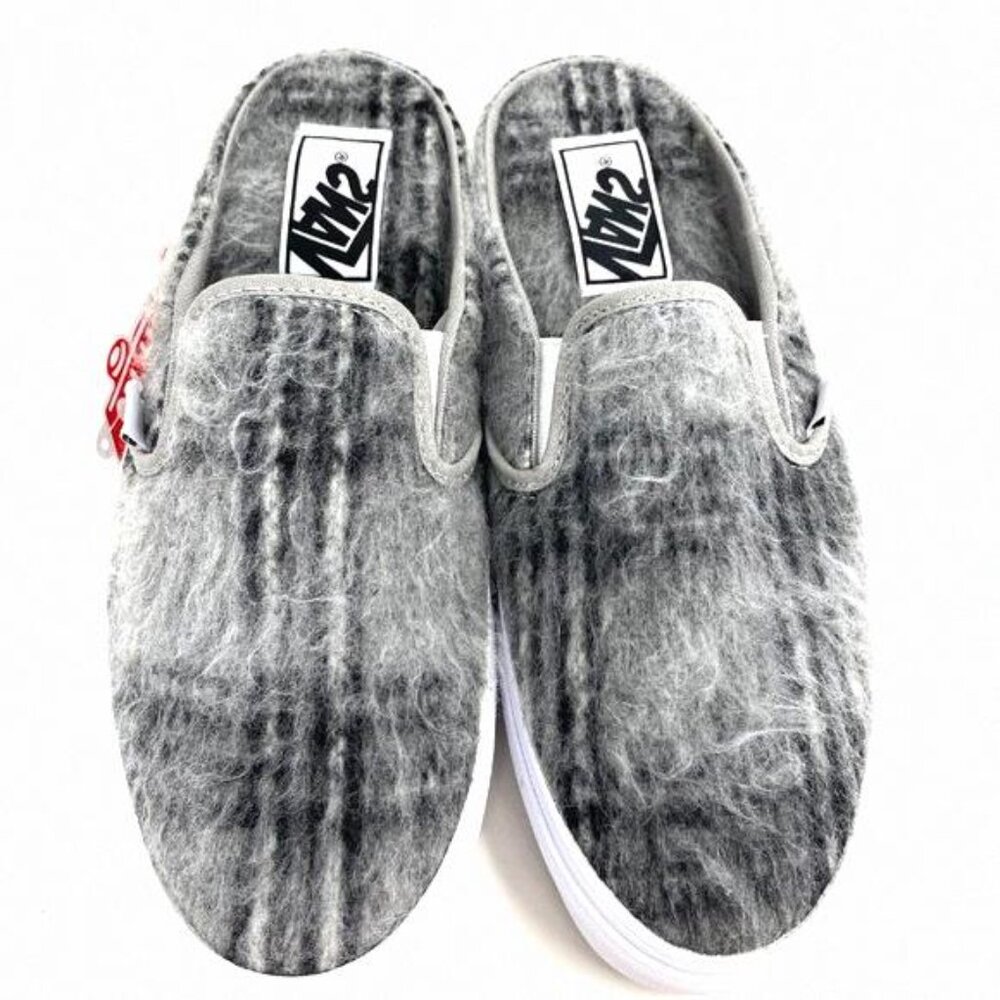 Vans Classic Slip On M Gray Women's Size Casual VN0A4P3U8O9 Wool Canvas White - Picture 6 of 11
